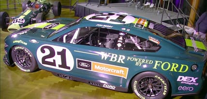 Wood Brothers Racing's Darlington Throwback Car and the Lotus 38.