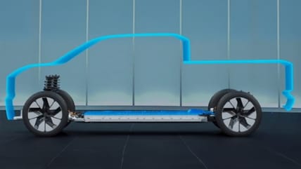 Low-cost electric Ford pickup teaser