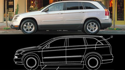 Chrysler Pacifica And Patent Sketch