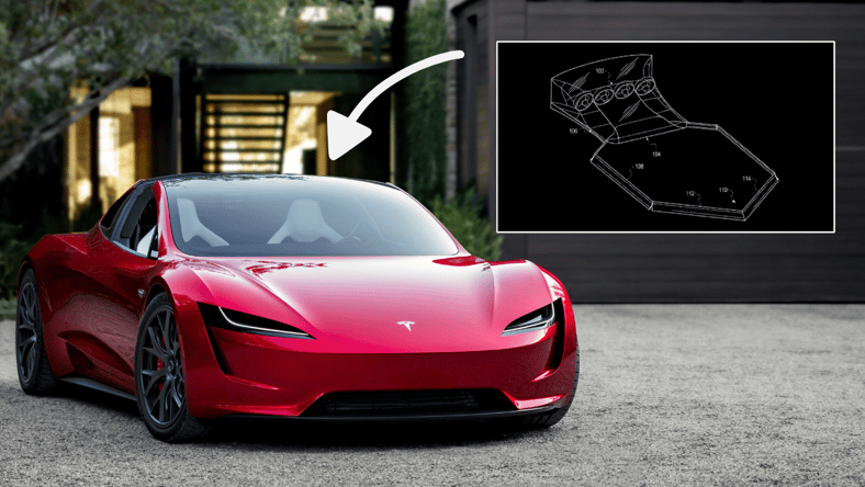 Tesla Roadster With Adaptive Aero System