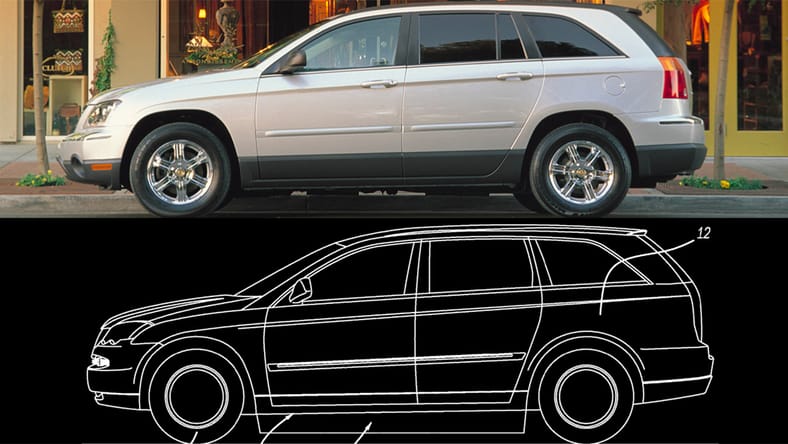 Chrysler Pacifica And Patent Sketch