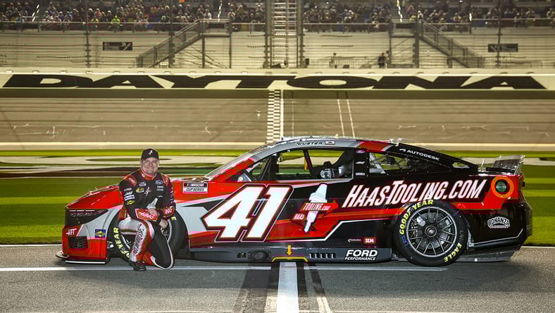 Cole Custer With The Haas Factory Team Ford Mustang