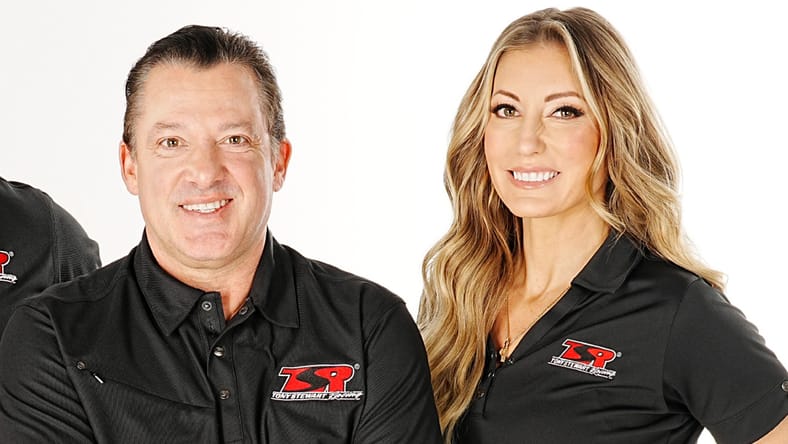 Tony Stewart and Leah Pruett