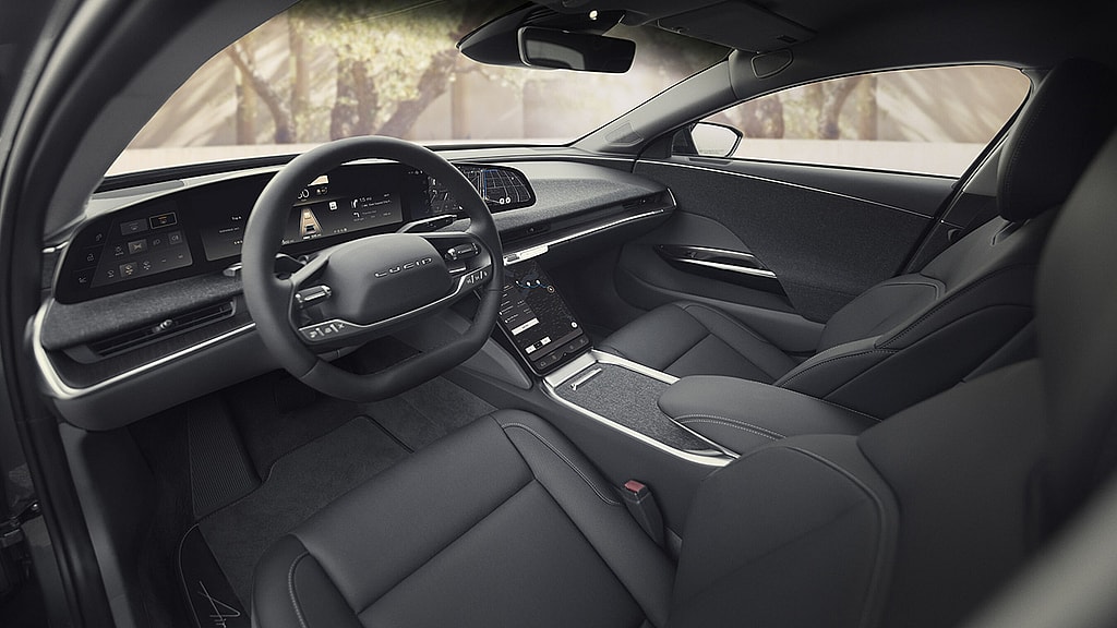 lucid air pure rwd cabin