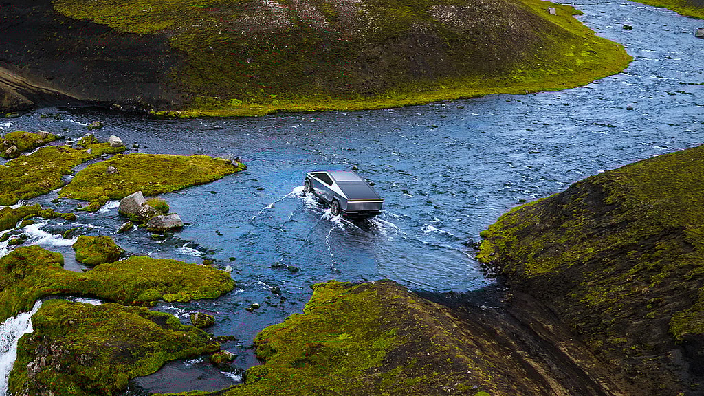 cybertruck water wide