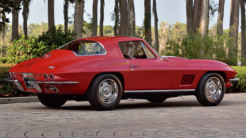 red corvette rear