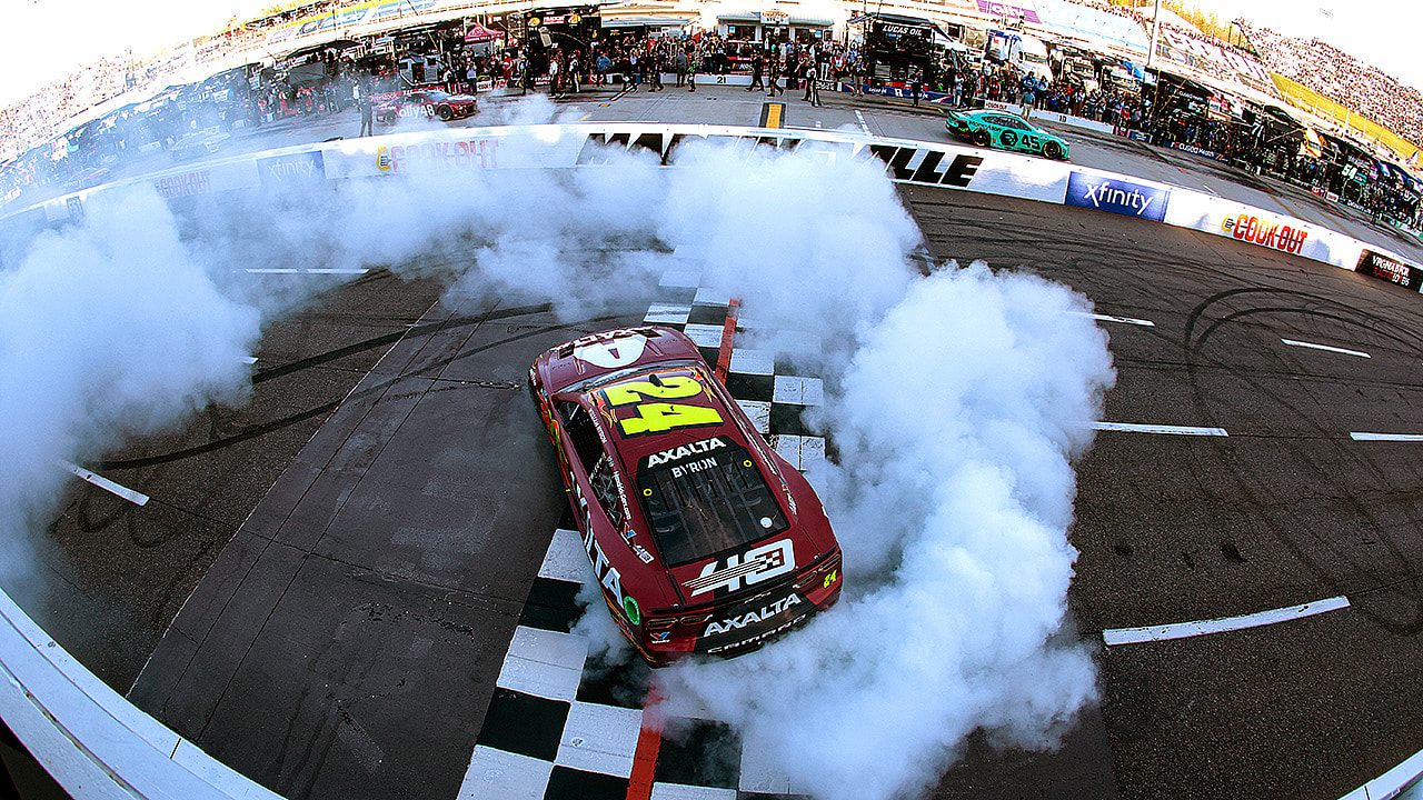 byron martinsville burnout
