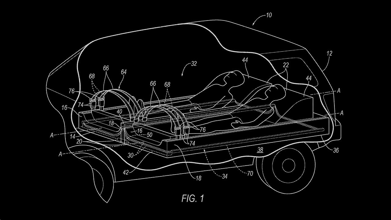 Ford reclined vehicle patent drawing