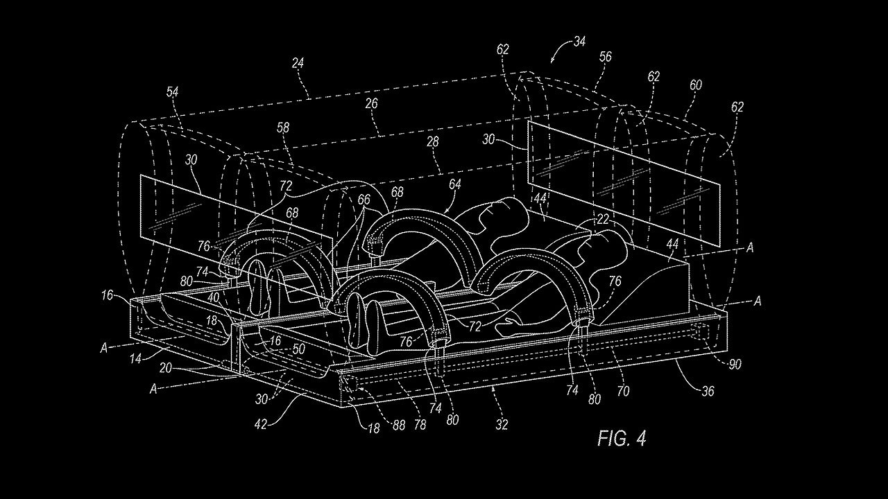 Ford reclined vehicle patent drawing