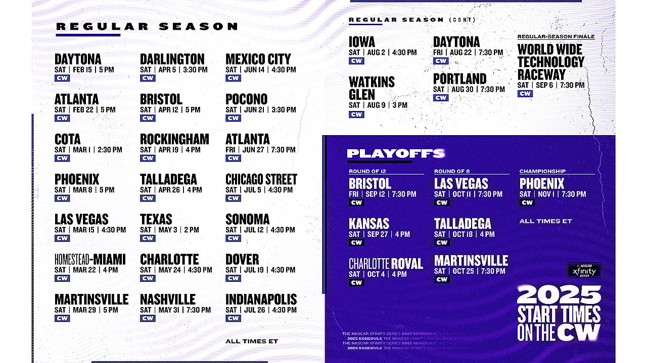 2025 NASCAR Xfinity Series schedule