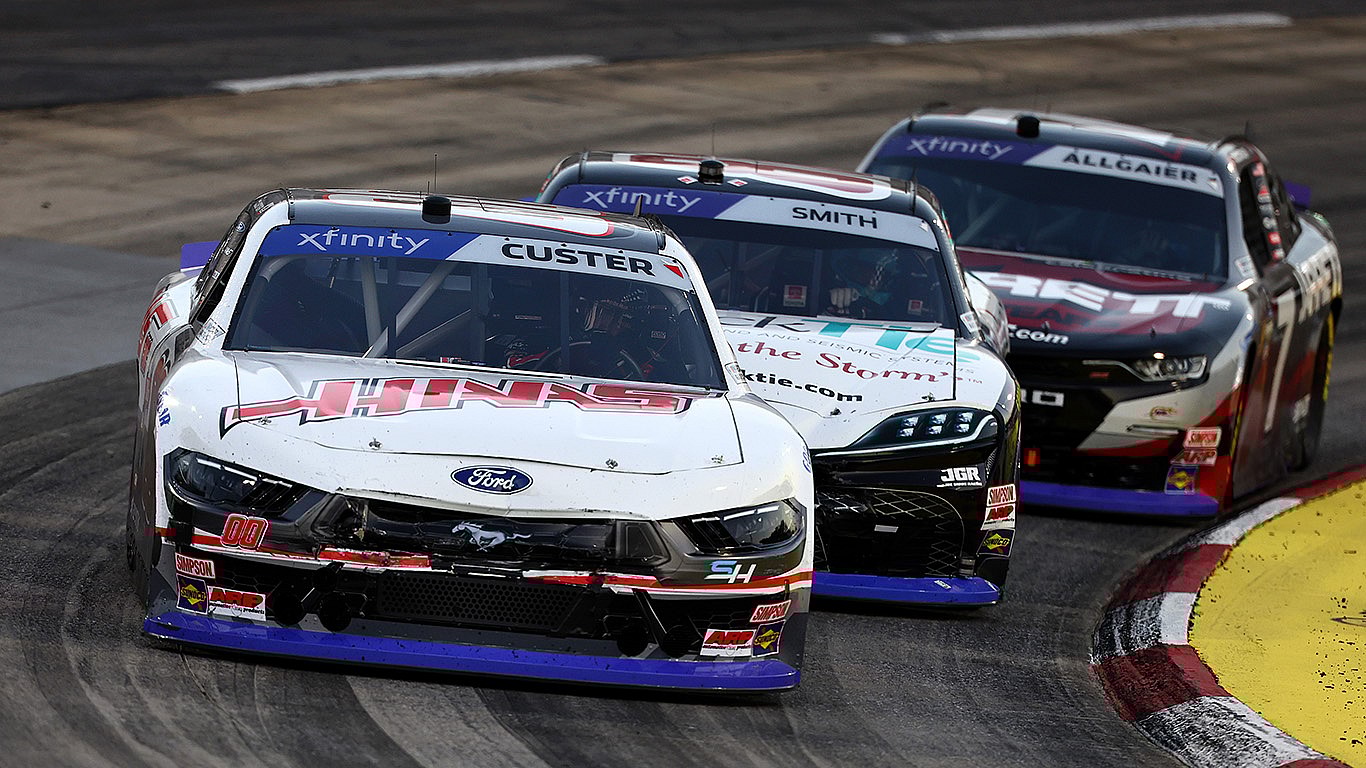 Cole Custer leads Chandler Smith at Martinsville