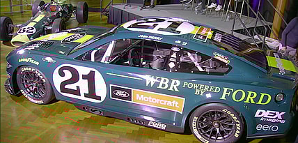 Wood Brothers Racing's Darlington Throwback Car and the Lotus 38.