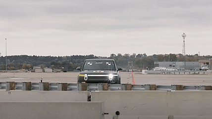 rivian crash gif