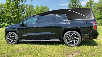 Chevrolet Silverado EV hearse rendering