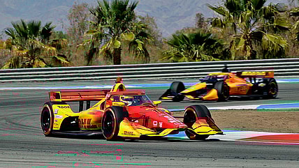 Alex Palou leads Pato O'Ward at the Thermal Club