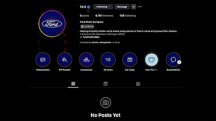 Ford's Instagram Page