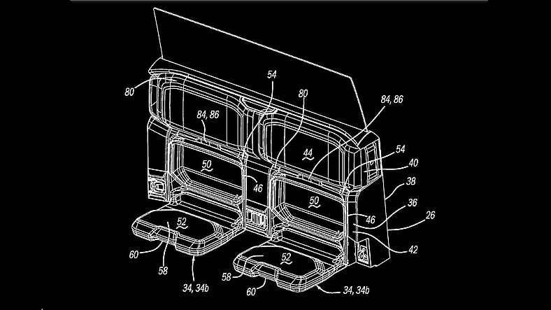 Third-row Ram truck seats