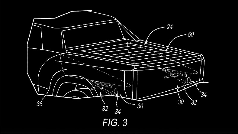 Ram Bed Cap Patent Sketch