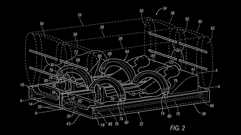 Ford reclined vehicle patent drawing