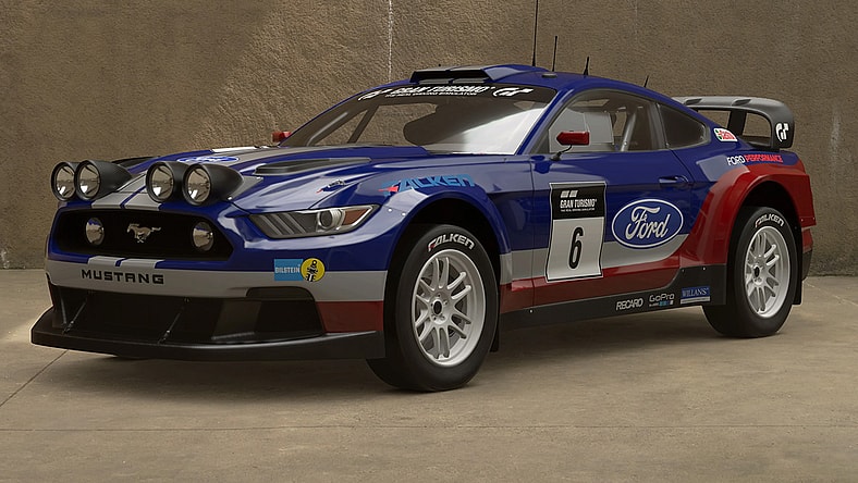 Ford Mustang Gran Turismo 7 rally car