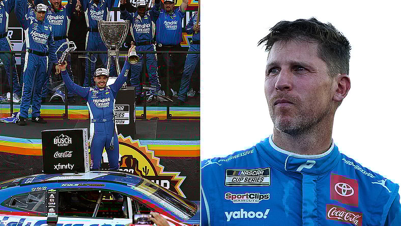 Kyle Larson and Denny Hamlin at Phoenix.