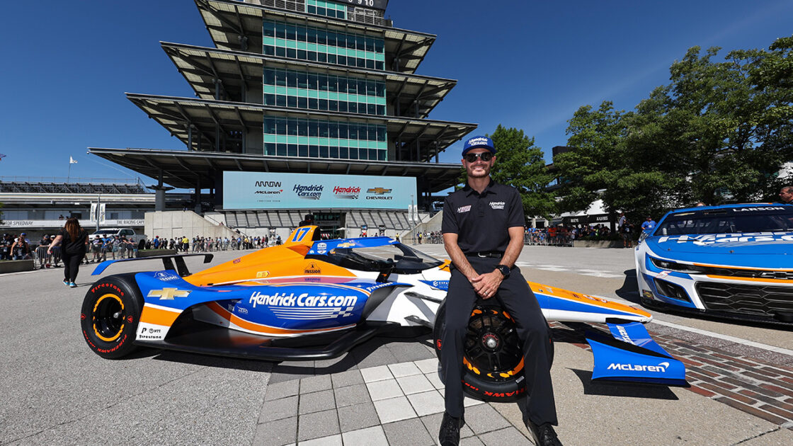 Kyle Larson at Indianapolis Motor Speedway in 2023.