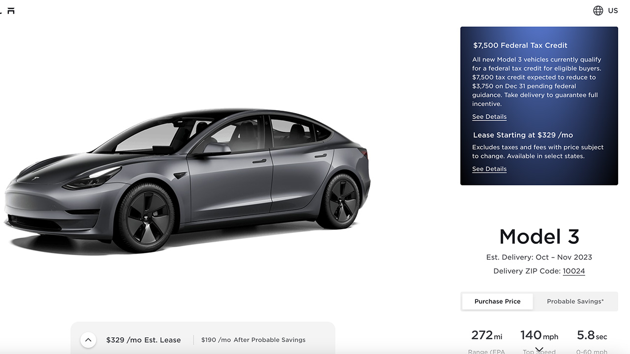 Tesla model 2024 3 savings