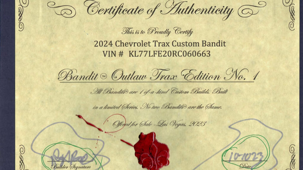 bandit certificate