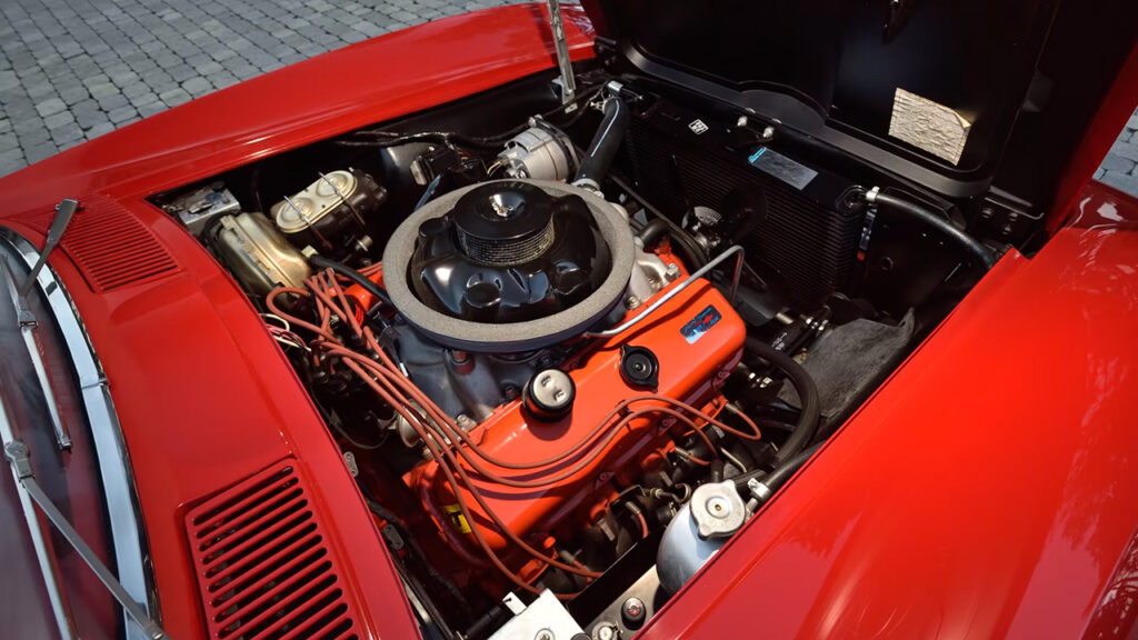 red corvette engine