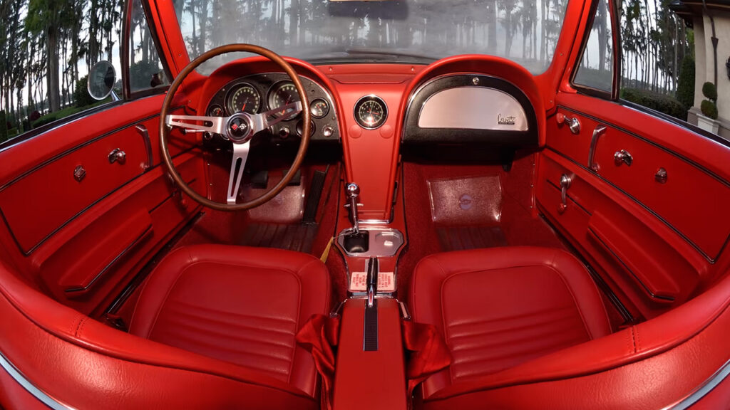 red corvette interior