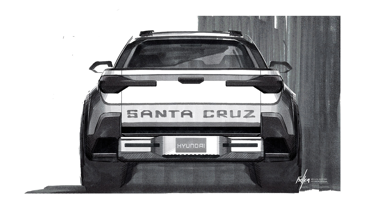 Hyundai Santa Cruz sketch