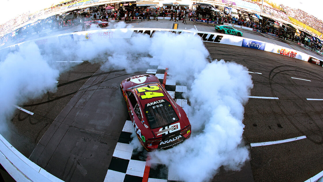 byron martinsville burnout