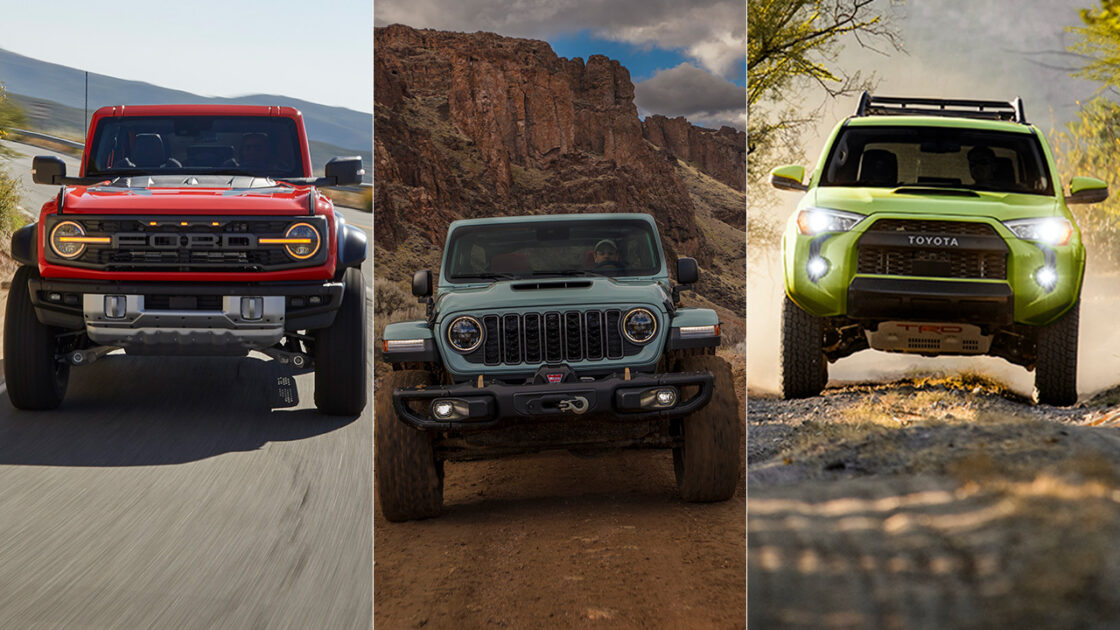 The Ford Bronco, Jeep Wrangler and Toyota 4Runner