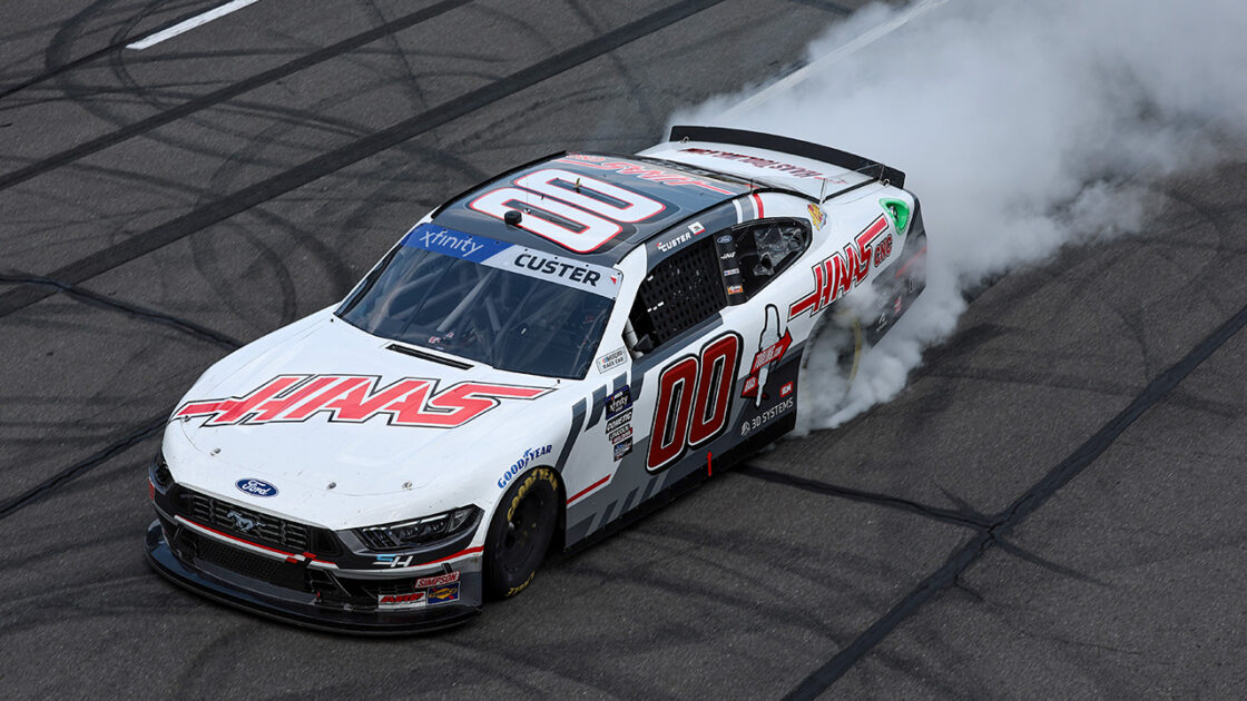 Cole Custer in the Stewart-Haas Racing Xfinity Series Ford Mustang