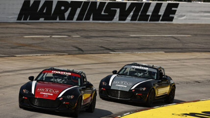 Mazda MX-5 Cup cars testing on Martinsville Speedway
