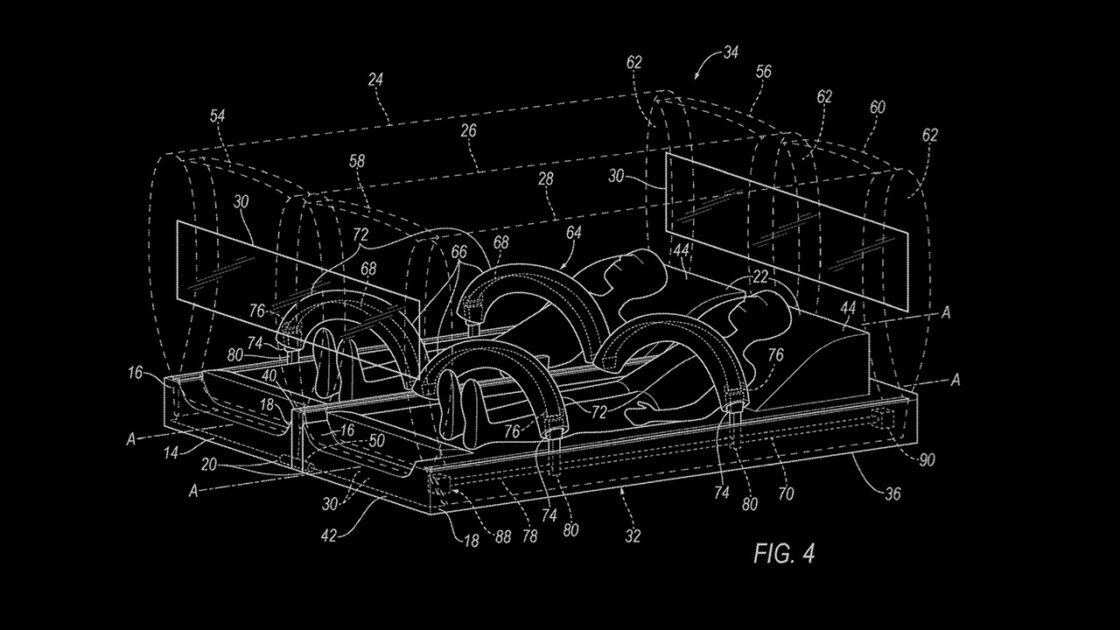 Ford reclined vehicle patent drawing