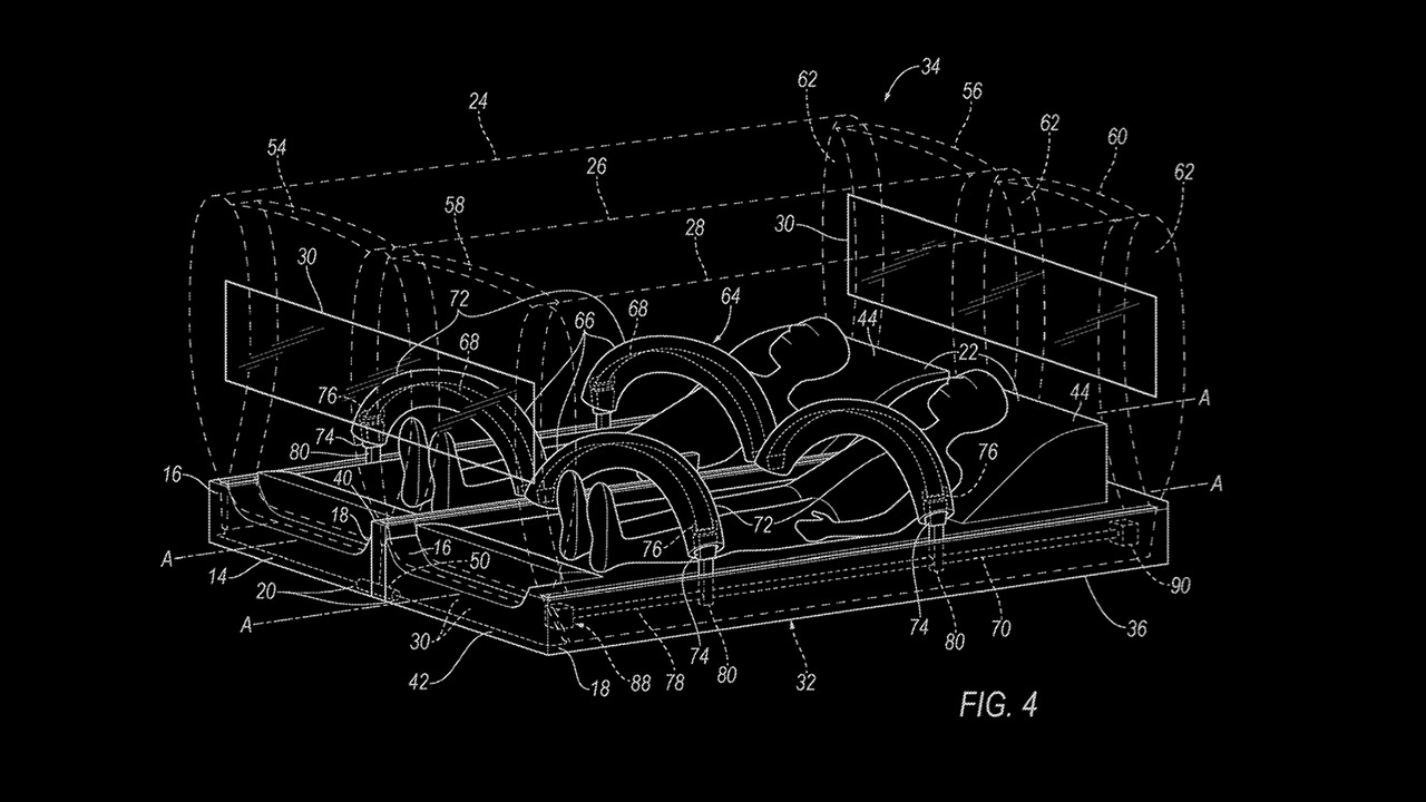 Ford reclined vehicle patent drawing
