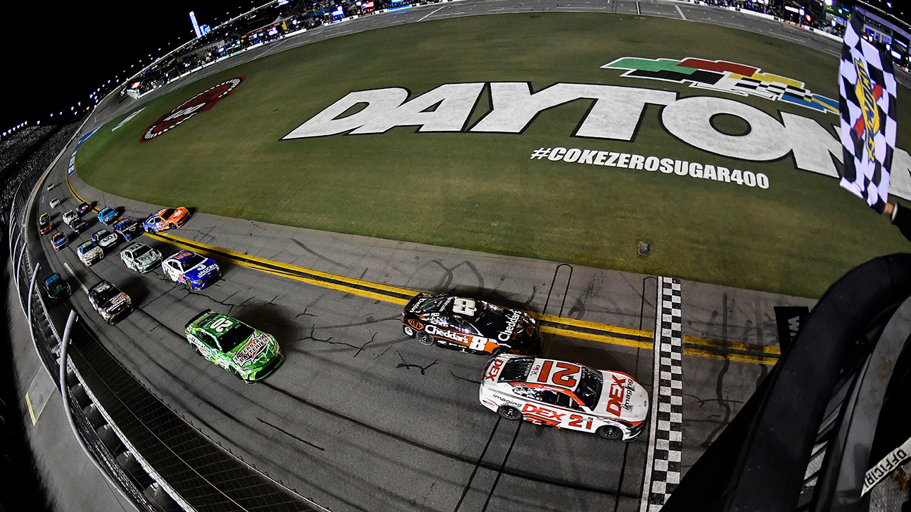 Harrison Burton winning the Coke Zero Sugar 400