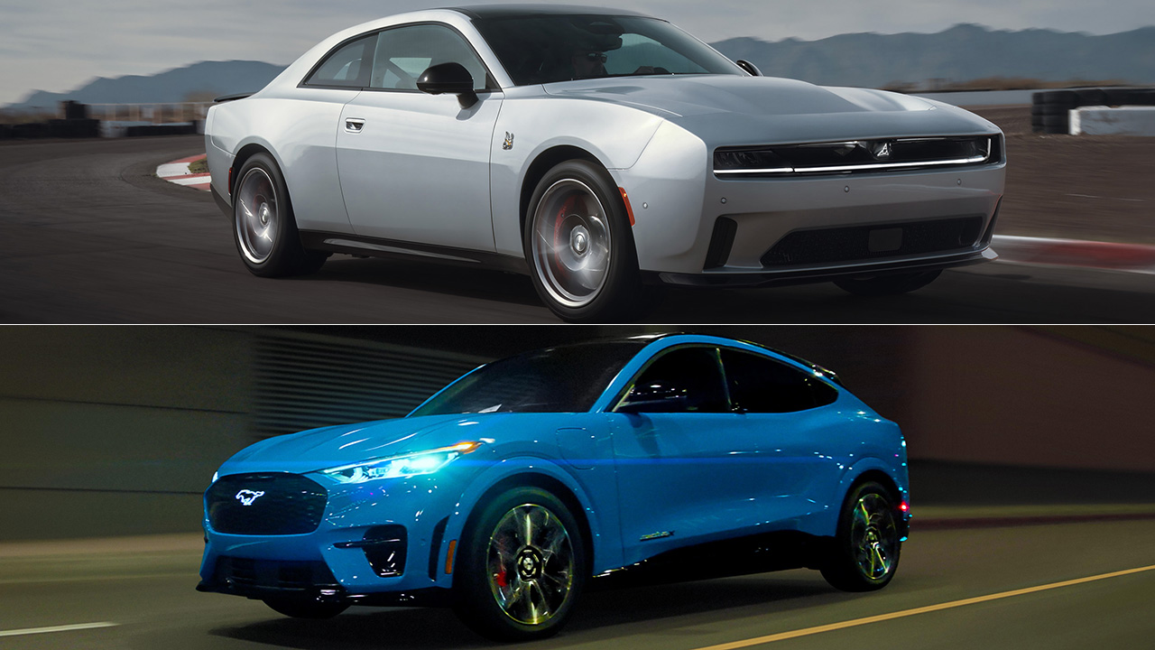 Dodge Charger Daytona and Ford Mustang Mach-E