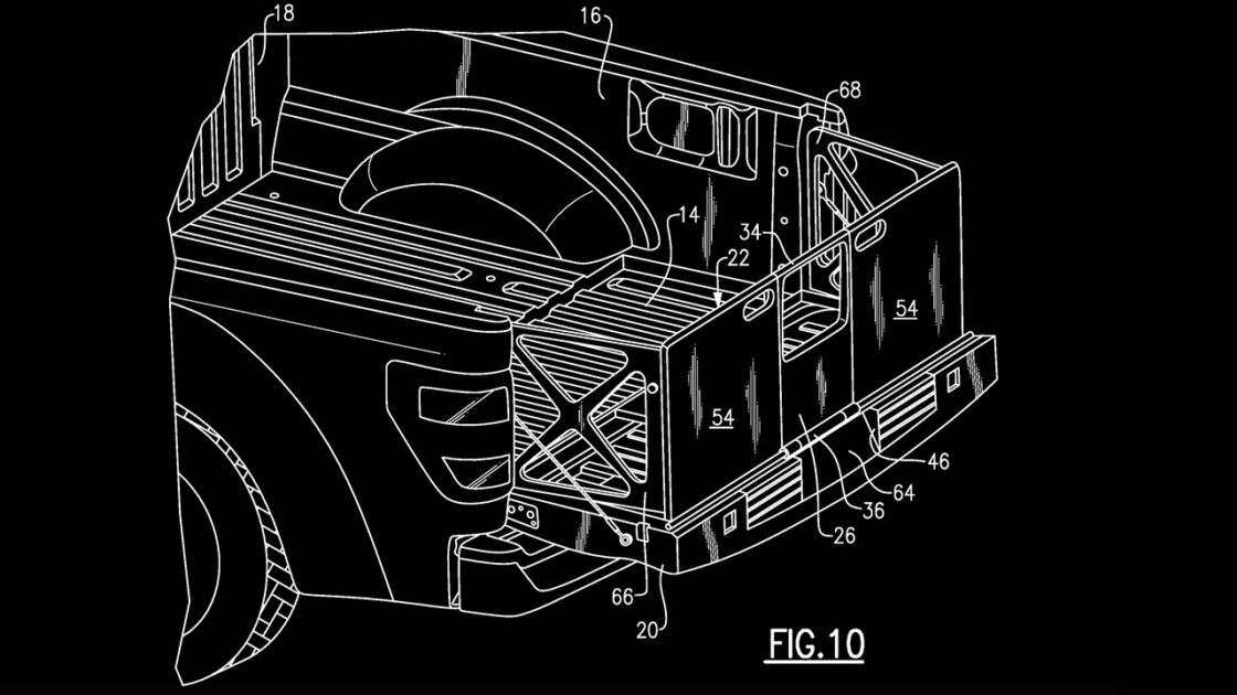 Ford truck utility bed system patent