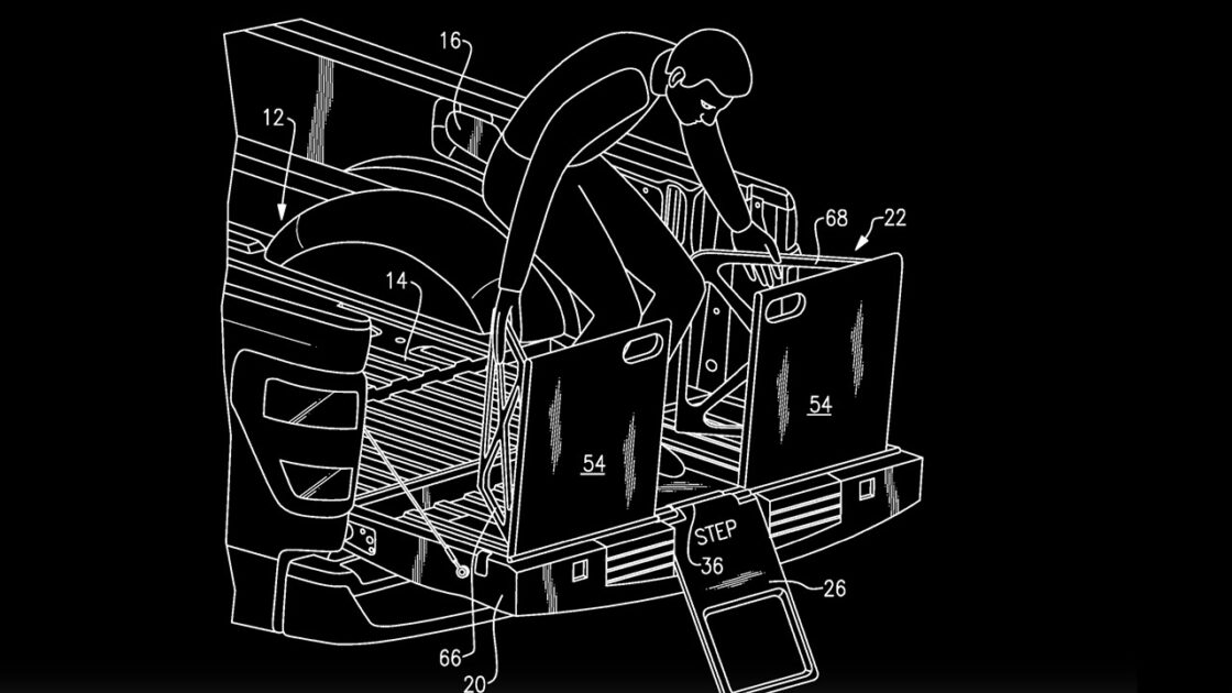 Ford truck utility bed system patent