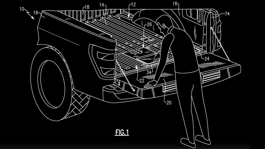 Ford truck utility bed system patent