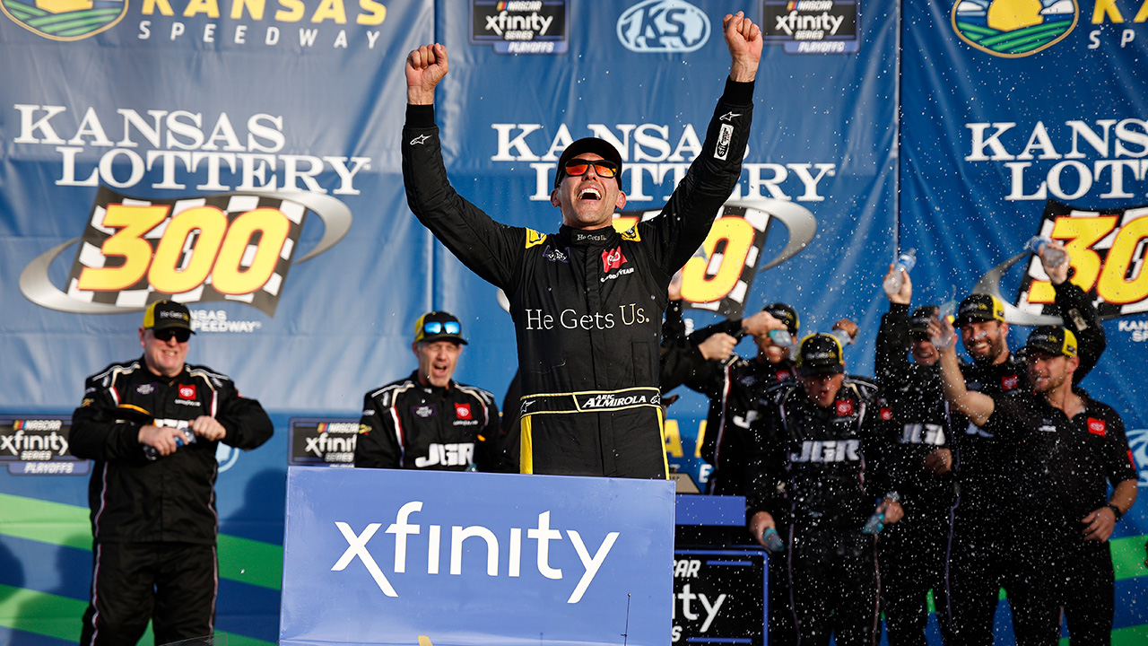 Aric Almirola at Kansas