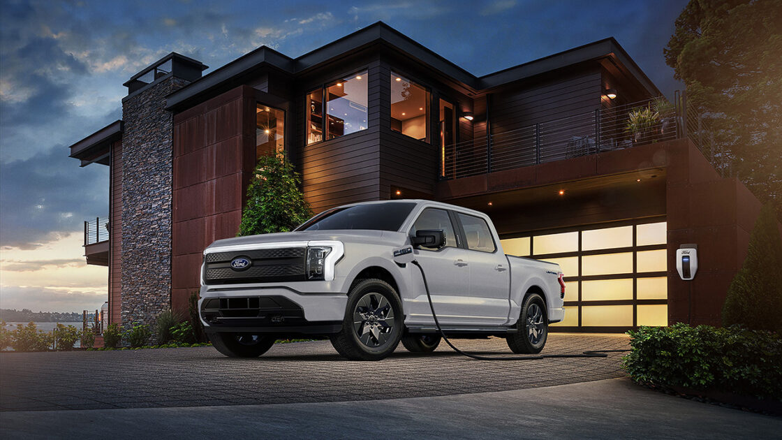 Ford F-150 Lightning charging