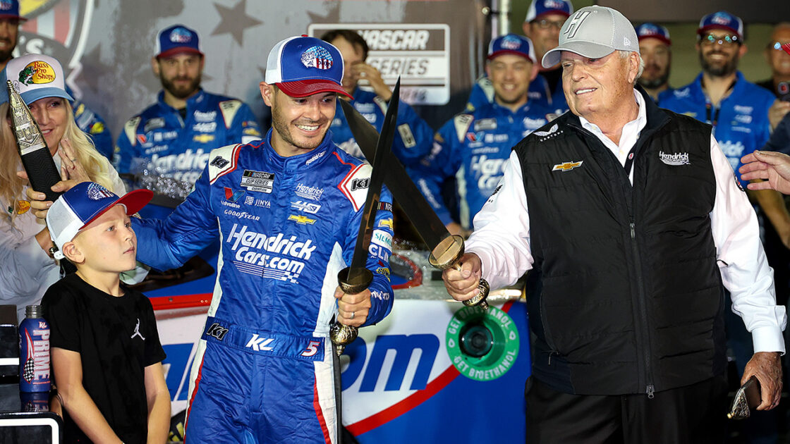 Kyle Larson and Rick Hendrick