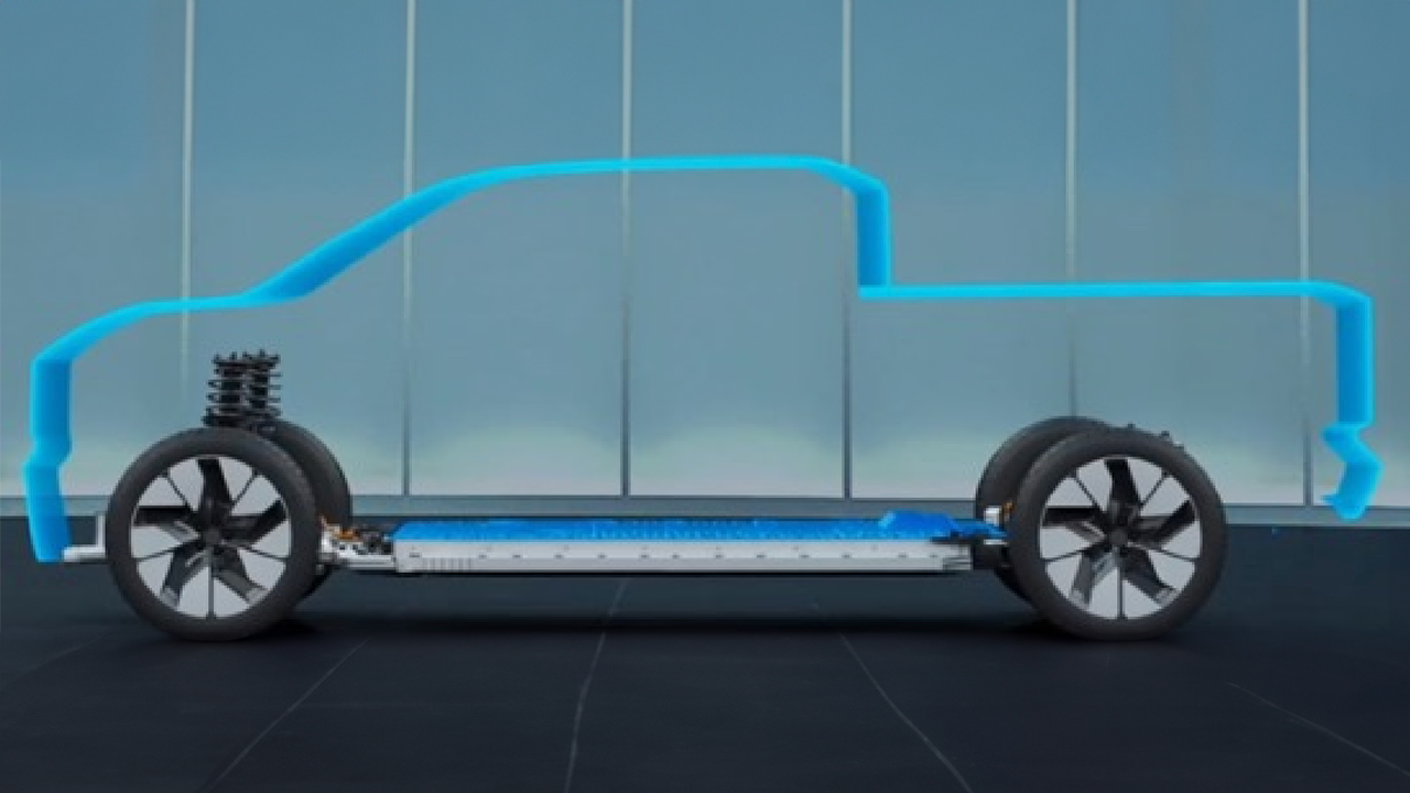 Low-cost electric Ford pickup teaser