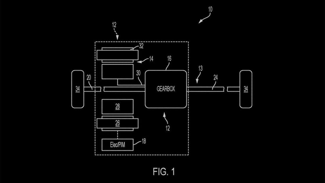 Stellantis EV gearbox patent drawing