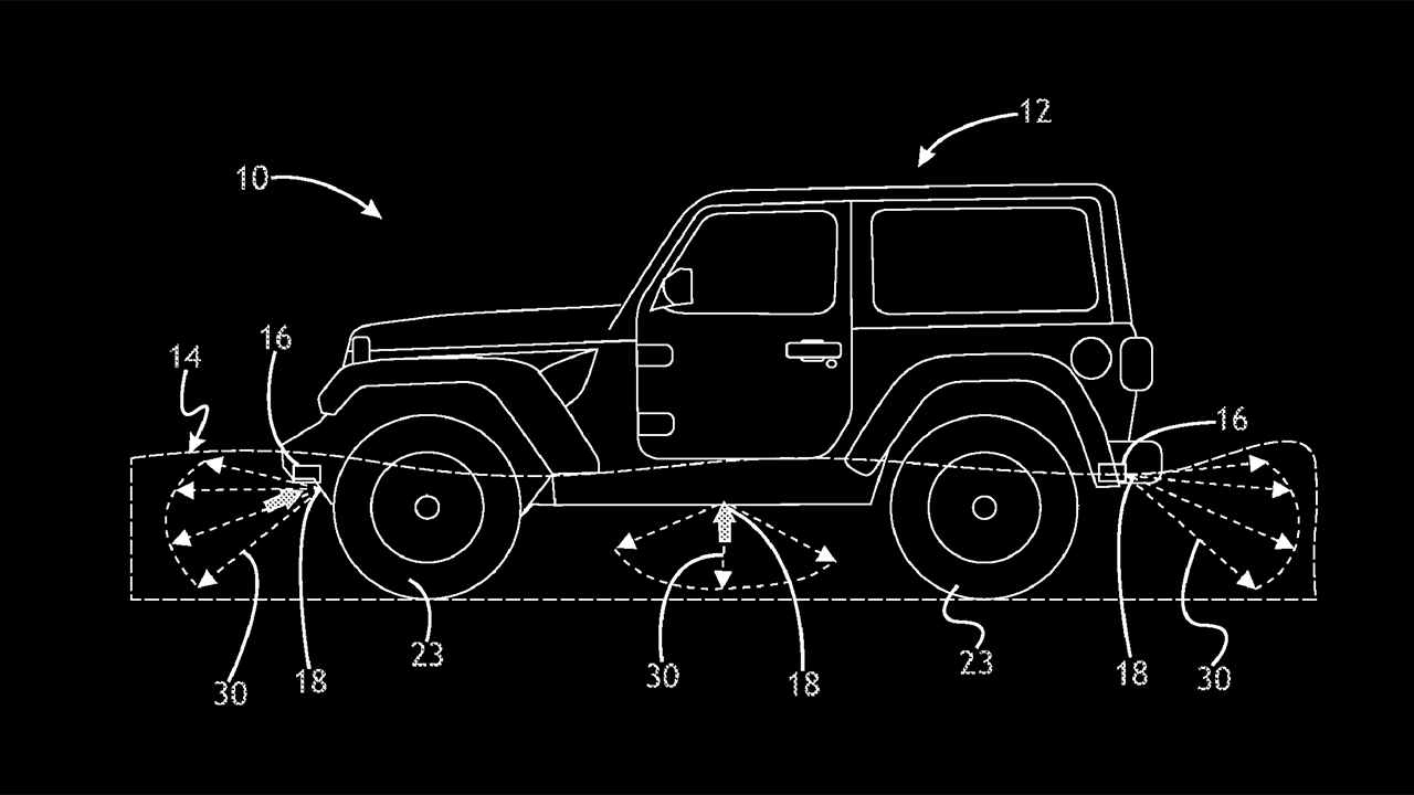 Jeep Underwater Detection System patent sketch