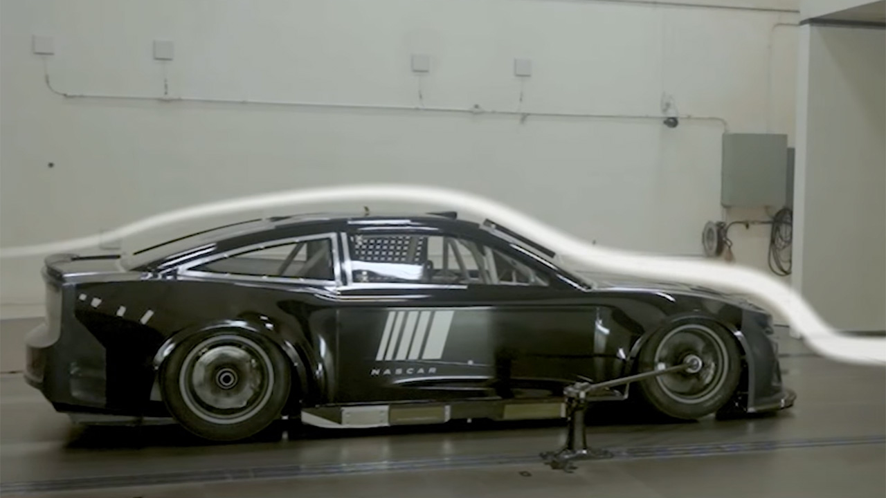 NASCAR Cup Series Car in wind tunnel