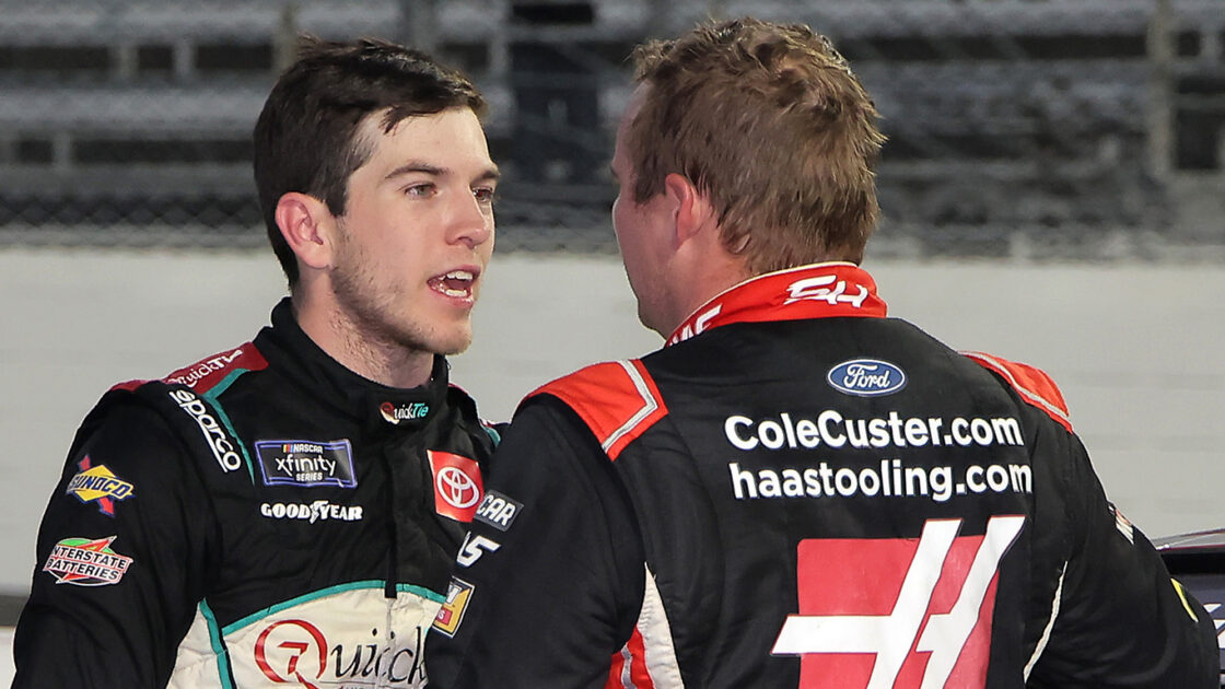 Chandler Smith and Cole Custer argue at Martinsville